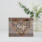ワイ素朴ンコルクRSVPポストカード 出欠カード (スタンド正面)