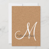 ワイ素朴ンコーク結婚ズモノグラム招待状 招待状 (正面)