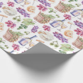 ワイ素朴ンチーズブドウ水の色パターン ラッピングペーパー (角)