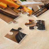 ワイ素朴ンチーズプラッタおいしい食べ物 ジグソーパズル (側面)