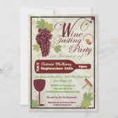 ワイ素朴ンテイスティングパーティの招待状 招待状 (正面)