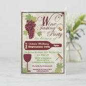 ワイ素朴ンテイスティングパーティの招待状 招待状 (スタンド正面)