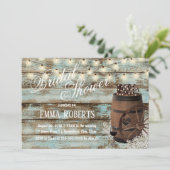 ワイ素朴ンバレルカントリーフローラブライダルシャワー 招待状 (スタンド正面)