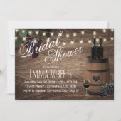 ワイ素朴ンバレルカントリーワイナリーブライダルシャワー 招待状 (正面)