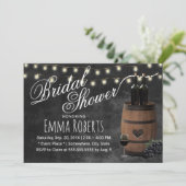 ワイ素朴ンバレルシャルボードブライダルシャワー 招待状 (スタンド正面)
