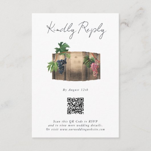 ワイ素朴ンバレルワイナリーヴィネヤードズ結婚ズ エンクロージャーカード (正面)