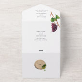 ワイ素朴ンバレルワイナリーヴィネヤードズ結婚ズ オールインワン招待状 (外側)