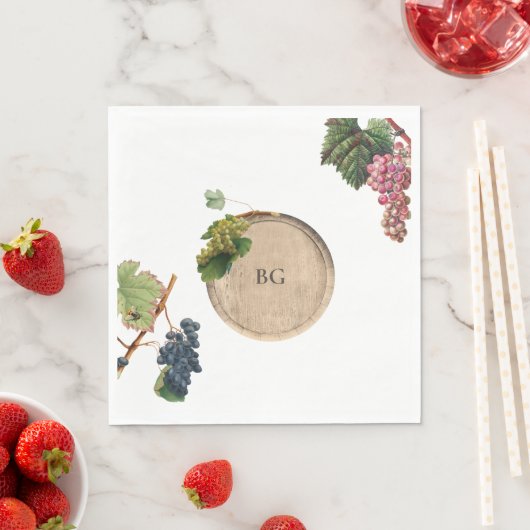 ワイ素朴ンバレルワイナリーヴィネヤードズ結婚ズ スタンダードランチョンナプキン (インサイチュ)