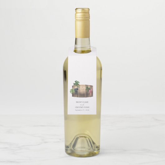 ワイ素朴ンバレルワイナリーヴィネヤードズ結婚ズ ボトルネックタグ (ボトル)