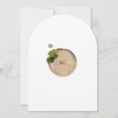 ワイ素朴ンバレルワイナリーヴィネヤードズ結婚ズ 招待状 (裏面)