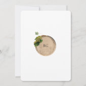 ワイ素朴ンバレルワイナリーヴィネヤードズ結婚ズ 招待状 (裏面)