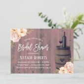 ワイ素朴ンバレルヴィンテージフローラブライダルシャワー 招待状 (スタンド正面)