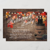 ワイ素朴ンバレル紅葉退職 招待状 (正面/裏面)