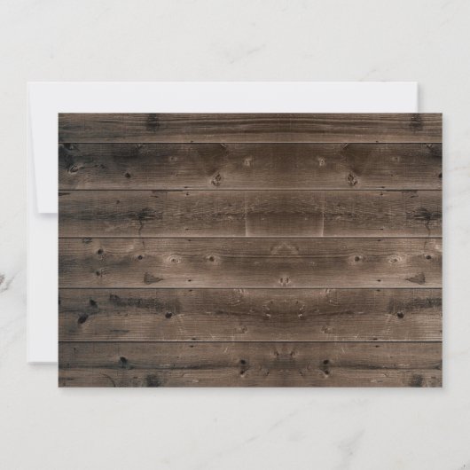 ワイ素朴ンバレル&木製はしごブライダルシャワー 招待状 (裏面)