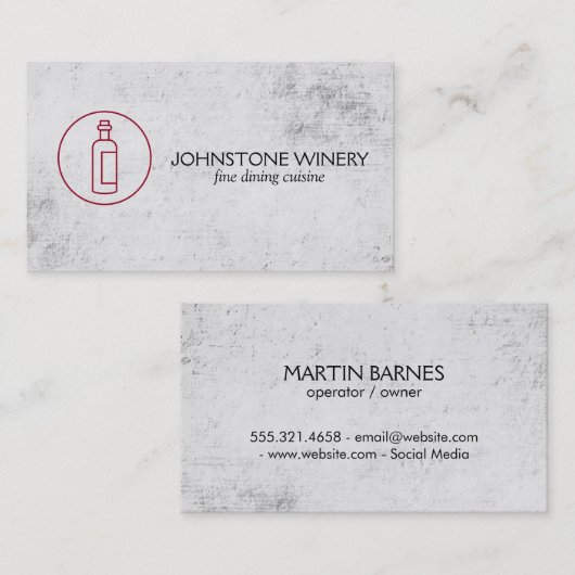 ワイ素朴ンボトル 名刺 (正面/裏面)