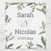 ワイ結婚ンのミニマパーソナライズされたリスト ワインラベル (シングルラベル)