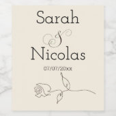 ワイ結婚ンのミニマパーソナライズされたリスト ワインラベル (シングルラベル)