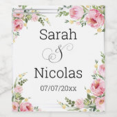 ワイ結婚ンのミニマパーソナライズされたリスト ワインラベル (シングルラベル)