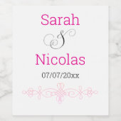 ワイ結婚ンのミニマパーソナライズされたリスト ワインラベル (シングルラベル)