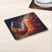 ワイ絵を描ン スクエアペーパーコースター (アングル)