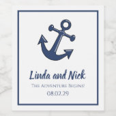 ワイ航海のンボトルが冒険を始める ワインラベル (シングルラベル)