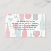 ワイ芸術的ンボトルとグラス 名刺 (裏面)