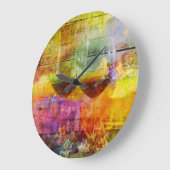 ワイ鮮やかンデジタル時計 ラージ壁時計 (傾斜)