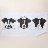 ワウを振る ビーチタオル (正面)