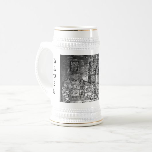 ワウエルキャッスルクラクフポーランドペウターマグ ビールジョッキ (正面左)