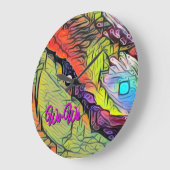 ワウォウェーブNFTアートサンセットバイザシー36 ラージ壁時計 (傾斜)