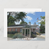 ワウコンダイリノイのダウンタウンの郵便局の角 ポストカード (正面/裏面)