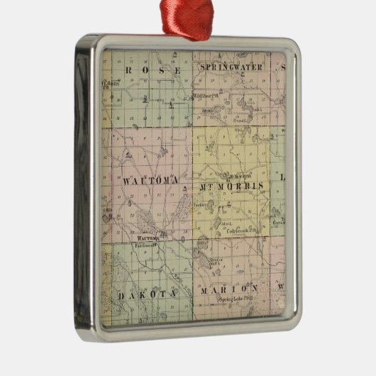 ワウシャラ郡·ネセダ·ワウトマ地図 メタルオーナメント (右)