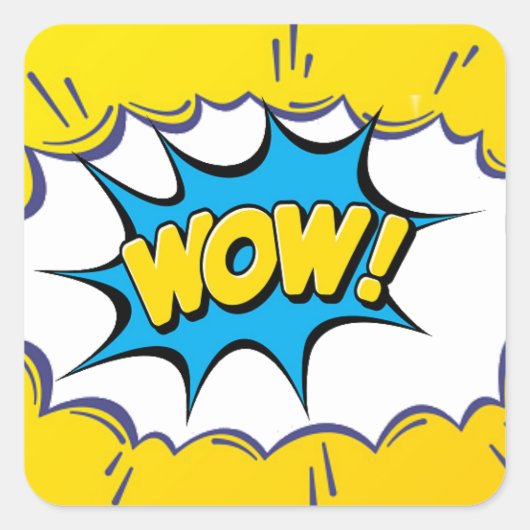 ワウスクールステッカー スクエアシール (正面)