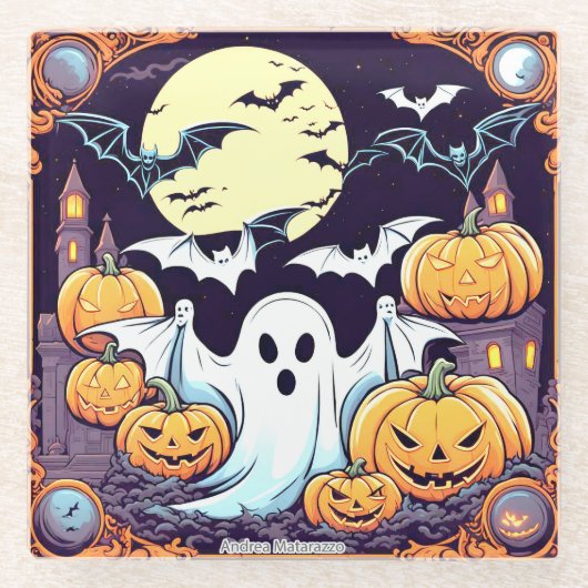 ワウハロウィーンスリル ガラスコースター (正面)