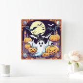 ワウハロウィーンスリル スクエア壁時計 (ホーム)
