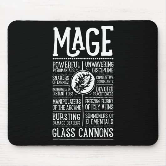 ワウ魔術師ロールプレイングゲーマー マウスパッド (正面)