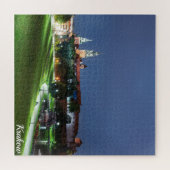 ワエル城の夜のポーランド、クラクフで ジグソーパズル (横)