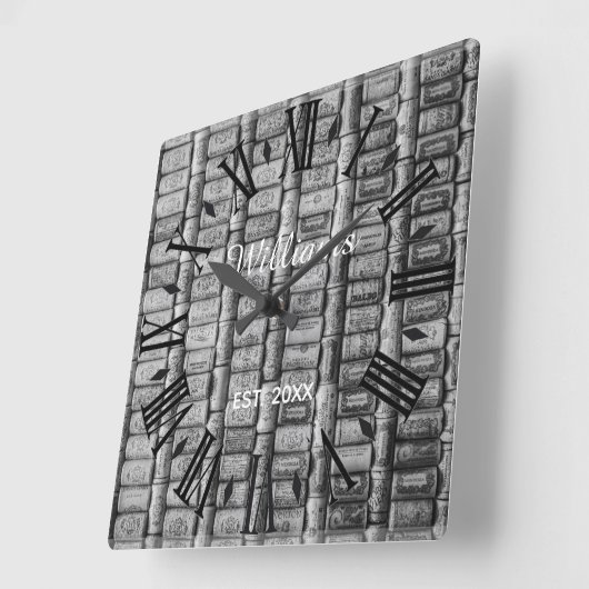 ワエレガントインパーソナライズされたコルクスクウェア壁時計 スクエア壁時計 (傾斜)