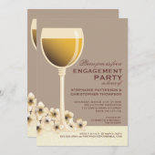 ワエレガントイン&フローラの結婚婚約パーティ 招待状 (正面/裏面)