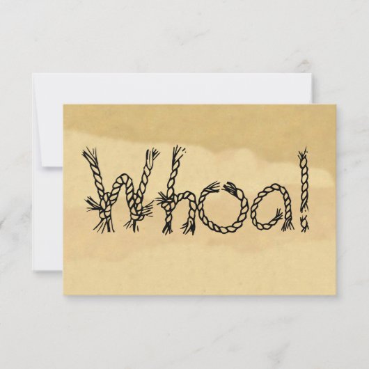 ワォ！西洋風のバックスキンパーティの招待状 招待状 (正面)