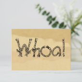 ワォ！西洋風のバックスキンパーティの招待状 招待状 (スタンド正面)