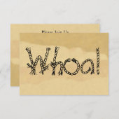 ワォ！西洋風のバックスキンパーティの招待状 招待状 (正面/裏面)