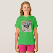 ワオキツネネズミの赤ちゃんがお母さんの背中に Tシャツ (正面フル)