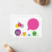 ワオ！動物園フィエスタのグリーティングカード ノートカード (正面/裏面インサイチュ)