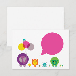 ワオ！動物園フィエスタのグリーティングカード ノートカード