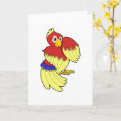 ワカサギの赤と黄色 カード (黄色い花)