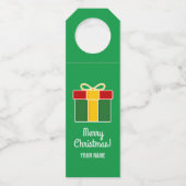 ワカスタムインボトルハンガー，クリスマスパーティー ボトルネックタグ (裏面)