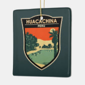 ワカチナペルートラベルアートヴィンテージ セラミックオーナメント (左)