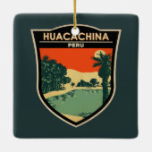 ワカチナペルートラベルアートヴィンテージ セラミックオーナメント (裏面)