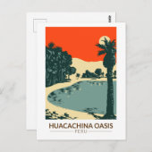 ワカチナペルートラベルアートヴィンテージ ポストカード (正面/裏面)